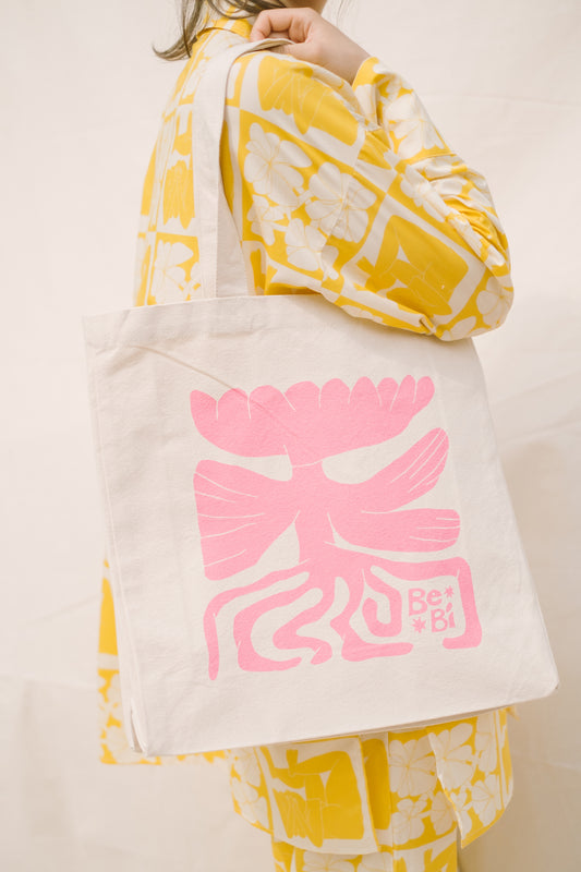 TOTE BAG | Pink floral print